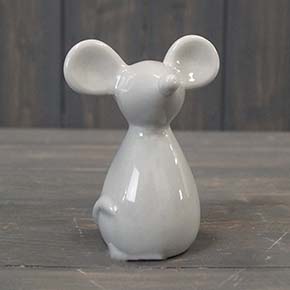 Small Grey Ceramic Mouse detail page